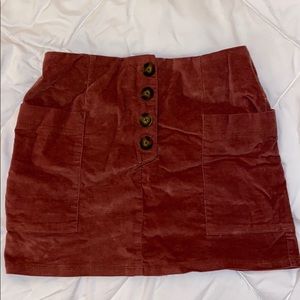 BDG crushed velvet skirt.